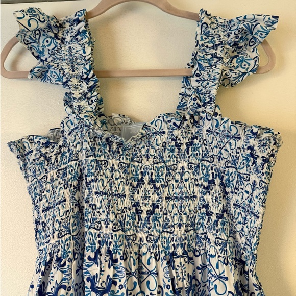 Hill House Blue and White Ellie Nap Dress - Picture 2 of 8